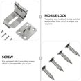 thumbnail image 3 of 1 Set 3 Inch 90 Degree Padlock Hasp Right Angle Door Clasp Hasp Lock (Silver), 3 of 4
