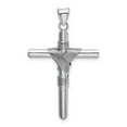 thumbnail image 3 of 14K White Gold Charm Pendant Themed 35.7 mm 21.6 Polished Tube Cross, 3 of 4