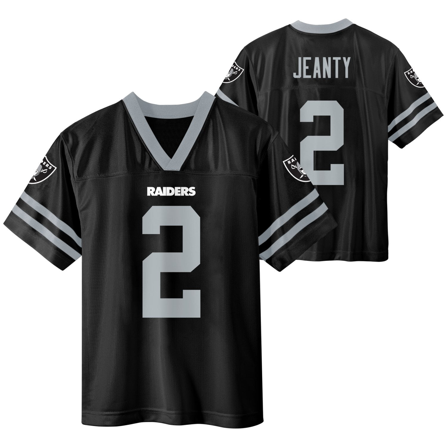 NFL LAS VEGAS RAIDERS Boys Jersey Game Day Fan Apparel -Jeanty