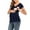 Dark Blue, variant on YanHoo Women's Maternity Nursing Tops Short Sleeve Double Layer Breastfeeding Tee Shirts S-XXL