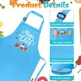 thumbnail image 4 of AOWOO 2 Pcs Kids Chef Apron and Hat Set, Adjustable Children's Cooking Apron for Baking Painting Play, Blue Role Play Costume Dress Up Toy Gift for Toddler Boy Girl, 4 of 7