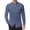 Blue, variant on Youclos Men's Stretch Long Sleeve Button Down Dress Shirt, Band Collar with Chest Pockets, Casual Standard Fit