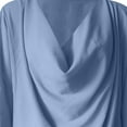 thumbnail image 6 of biudgviw Womens Tops Cowl Neck Chiffon 3/4 Sleeve Casual Shirts Loose Fit Solid Color Trendy Fall Tunic Blouses, 6 of 6
