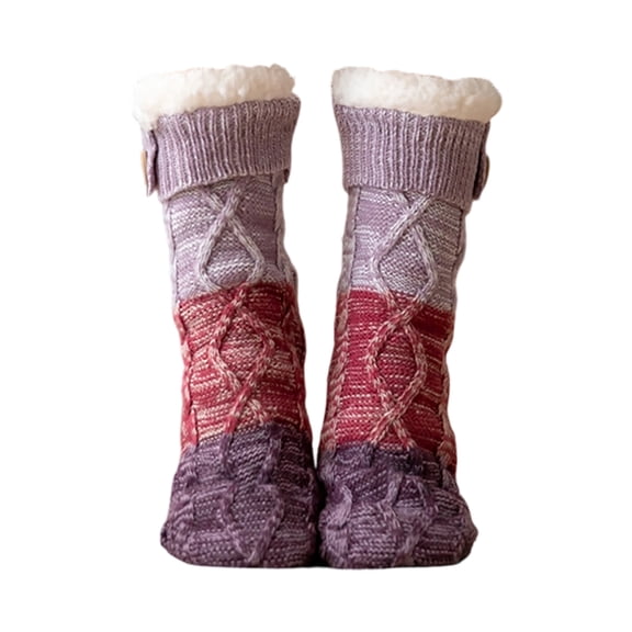 Knitted Ultra-Thick Slipper Home Socks, 2026 New Winter Warm Fuzzy Socks For Women Cozy Indoor Slipper Sock