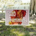 thumbnail image 5 of CBD Gummies Yard Sign 5 Pack of 18 Inch x 24 Inch Double Sided Weatherproof Heavy-Duty Plastic with Stake | Delicious Edibles, Wellness Products, Health Benefits | Made in USA, 5 of 7