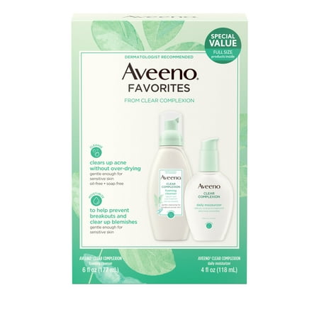 Aveeno Clear Complexion Acne Favorites Skincare Gift Set, 2 items