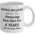 thumbnail image 2 of Wedding Anniversary Mug Annyoing Each Other Coffee Mug 6th 6 years Anniversary Wedding Tea Cup Valentine's Day, 2 of 2