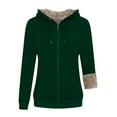thumbnail image 3 of CFLVAEK Women's Sherpa Fleece Lined Hoodies Zipper Thermal Winter Hooded Jackets Casual Long Sleeve Hoodie Sweatshirts with Pockets Green XXL, 3 of 6