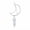 Opal, variant on Women Hair Pin Alloy Moon Shape Hexagonal Column Stone Pendant Hair Clip-Opal