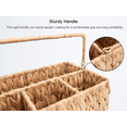 thumbnail image 5 of StorageWorks Hand-Woven Wicker Cutlery Holder with Handle, Flatware Basket Organizer, Water Hyacinth, 5 of 5