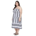 thumbnail image 3 of Oussum Women Short Tube Dress Sleeveless Summer Plus Size Dresses, White, 3 of 7