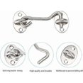 thumbnail image 4 of Pieces, Door Hook Lock, Silver Stainless Steel Door Hook Lock, with Mounting, 4 of 5