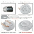 thumbnail image 5 of Soft Plush Dog Bed, Dog Cat Luxury Faux Fur Donut Cushion, Warm Cozy Joint Anxiety Relief Sleeper 60 cm(Grey), 5 of 6