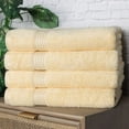 thumbnail image 2 of Superior Ensemble de Serviettes de Bain en Coton Égyptien 4 Pcs Canari, 2 of 5