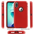 thumbnail image 3 of For Apple iPhone XR 10 Shockproof Protective Rugged Defender Case With FREE Screen Protector Red, 3 of 5