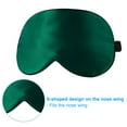 thumbnail image 4 of Uxcell Natural Silk Sleep Mask Adjustable Soft Eye Mask Cooling Blackout Eye Cover with Elastic Straps Dark Green, 4 of 6