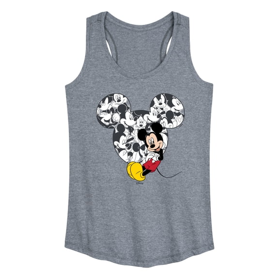Disney - Mickey Ear Pattern - Women's Racerback Graphic Tank