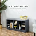 thumbnail image 6 of Best Choice Products 46in Shoe Storage Organization Rack Bench for Entryway, Bedroom w/ Padded Seat, 10 Cubbies - Gray, 6 of 7