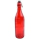 thumbnail image 2 of Botella de Vidrio Grueso, Tapa de Goma con Cierre Hermético Reutilizable, Colección Oxford, Envase de Vidrio, Ideal Bebidas Frías Agua, Jugo, Capacidad 1 Litro, Color Roja, 2 of 3