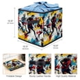 thumbnail image 3 of Football Foldable Storage Box with Handle, 10.8"x10.5"x10.6", Large Capacity for Storage Containers, Storage Baskets, and More!, 3 of 6