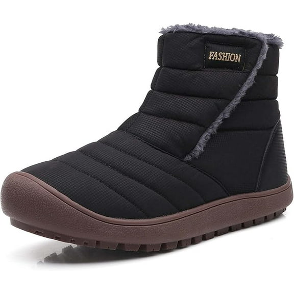 Cyiecw Womens Mens Snow Boots Waterproof Non Slip Ankle Booties Outdoor Warm Shoes Slip on Boots
