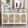 thumbnail image 5 of Sideboard Cabinet with 4doors, Buffet Cabinet, Rattan Cabinets with Storage, Living Room, 5 of 6