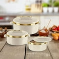 thumbnail image 3 of MILTON Curve Inner Stainless Steel Casserole Set of 3 (450 ml, 840 ml, 1300 ml), Ivory, 3 of 4