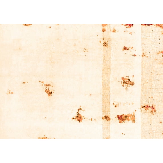 Ahgly Company Indoor Rectangle Abstract Orange Modern Area Rugs, 2' x 4'