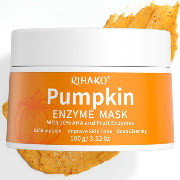 Mascarilla facial RIHAKO con enzimas de calabaza y exfoliante, 100 ml
