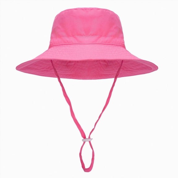 NIEWTR Kids Toddler Sun Hat UPF 50 Baby Boy Girl Lightweight Quick Dry Wide Brim Beach Cap Breathable Summer Outdoor Hat(A-Hot Pink,6-10 Years)