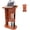 Red, variant on Esheno Acrylic Podium Stand 41.3 inch Clear Church Pulpit with Storage Shelf Modern Lectern for Church Conference Speech