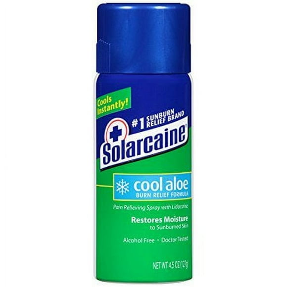 Solarcaine Aloe Extra Burn Relief Spray with Lidocaine 4.5oz Each