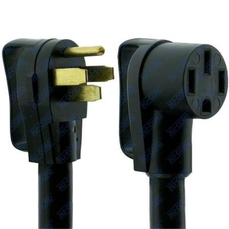 2 Wire Cord NU-CORD 94553E 50 Amp RV Female Extension Cord STW with 2 & 8 AWG Wire, Black - 30 ft. ()