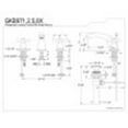 thumbnail image 2 of Kingston Brass GKB971X Widespread Bathroom Faucet, Polished Chrome, 2 of 2