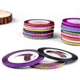 thumbnail image 4 of 10 Rolls Glitter Nail Art Striping Tape Line Sticker Tips Decorations DIY Self-Adhesive 3D Decals Manicure Tools 1MM/2MM/3MM Nail Stickers Nail Stickers for Nail Art (Color : 1MM), 4 of 4