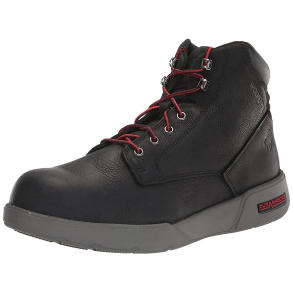 Wolverine Men's Kickstart DuraShocks 6 Inch Composite Toe Construction Boot, Black, 7.5 X-Wide