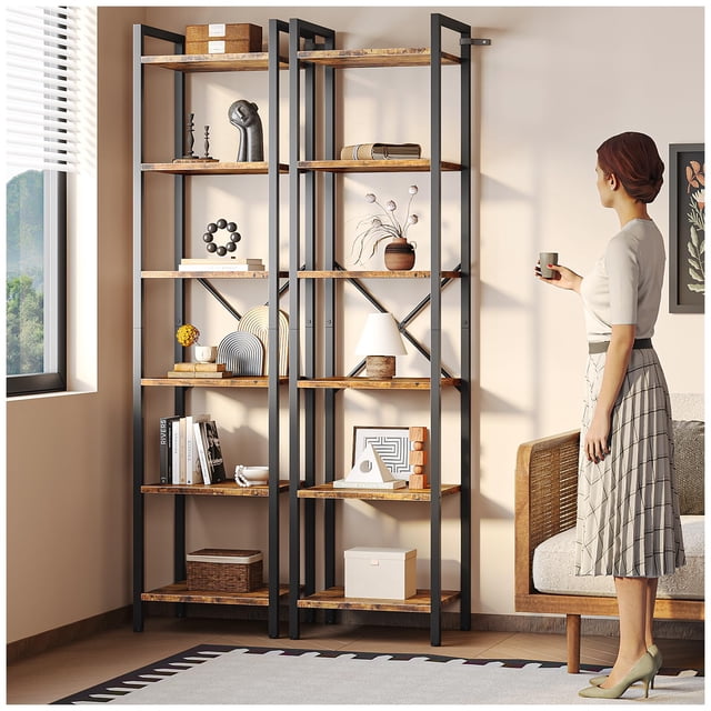 Simple Wisdom Librero,Libreros de 6 Capas,Librero Organizador Tamaño: 30×40×190CM,Libreros Minimalista Vertical,Estante Organizador Adecuado para Sala de Estar,Sala de E