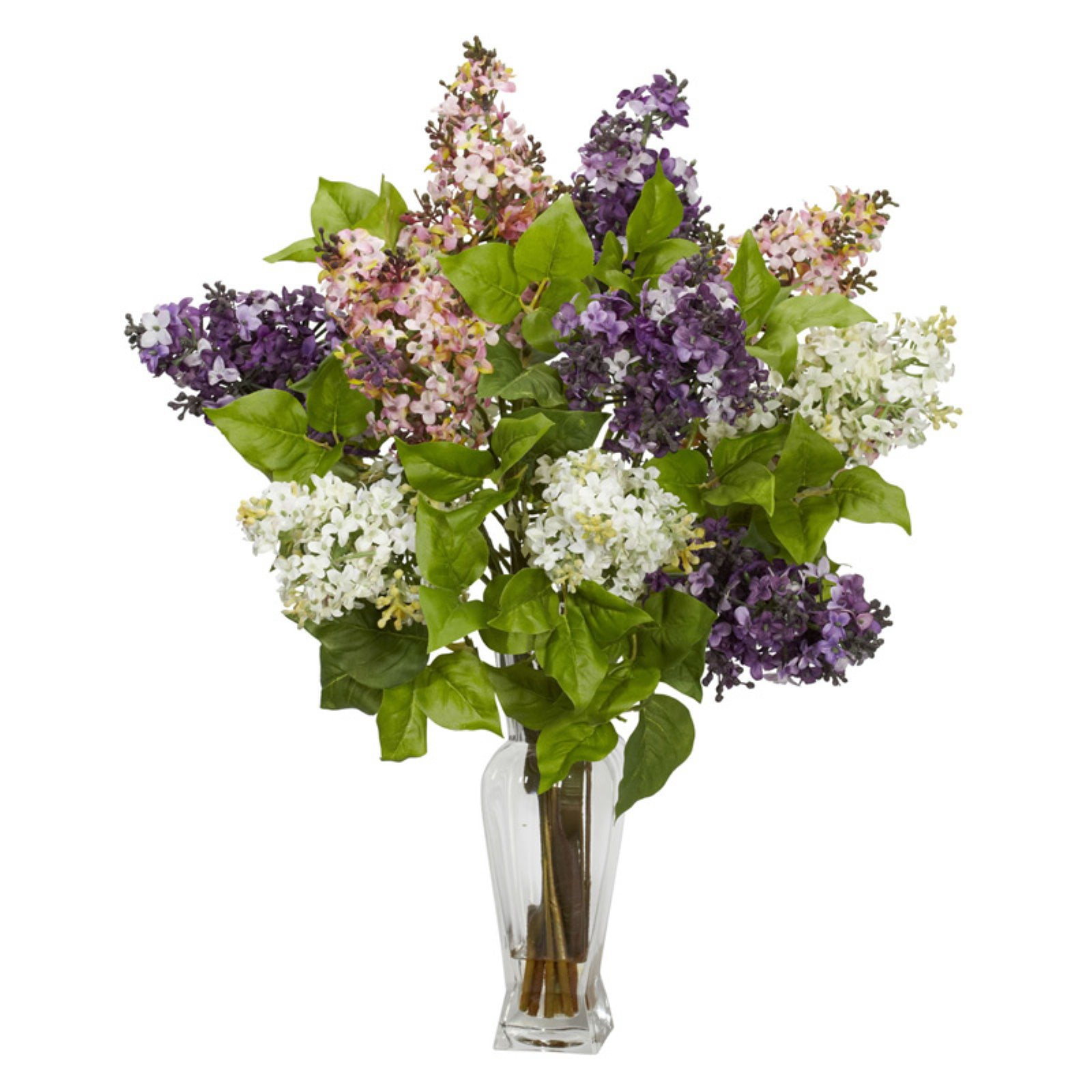 Nearly Natural Lilac Silk Flower Arrangement