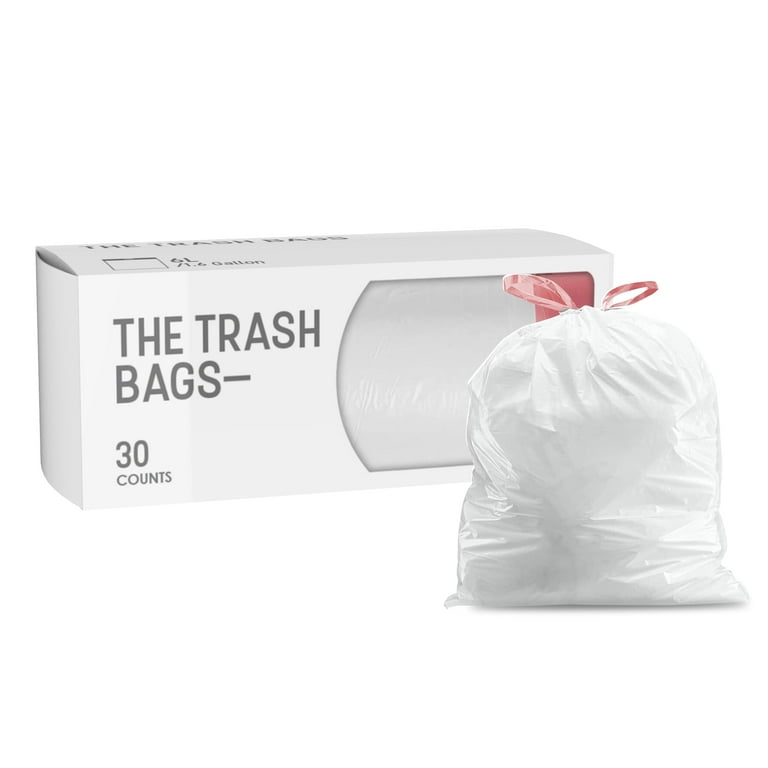 Innovaze 1.6 gal. Kitchen Trash Bags with Drawstring (30-Count), White