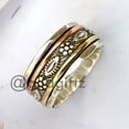 thumbnail image 2 of Boho Spinner Ring | 925 Sterling Silver Ring | Fidget Meditation Ring | Spinning Ring | Statement Ring | Special Wide Band Spinner Ring |, 2 of 10