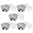 thumbnail image 1 of TIMIFIS Jetables en Aluminium Feuille d'Étain à Vapeur Casseroles pour la Cuisson, Chauffage, Stockage, Préparation des Aliments Réutilisables Air Friteuse Cupcake Liners Pudding Cups pour Mariage, Noël, Cuisine, Fête, Fournitures de Vacances, 1 of 1