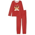 thumbnail image 4 of Suhoaziia Women Pajama Sets Pants HO HO HO Indoor Long-Sleeve Christmas Dog Outfits Snug-Fit Home Life Home Life Sleep Daily Wear Fall/Winter Clothing Leisure Time Size S, 4 of 5