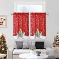 thumbnail image 4 of Christmas Kitchen Curtain Cafe Curtain 36 Inch Tier Curtains Window Treatment Rod Pocket for Home Decor 2 Panels for Bathroom, Living Room Christmas Decoration, 4 of 6