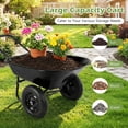 thumbnail image 6 of Costway 2 Tire Wheelbarrow Cart Heavy-duty Dolly Utility Cart Black, 6 of 11