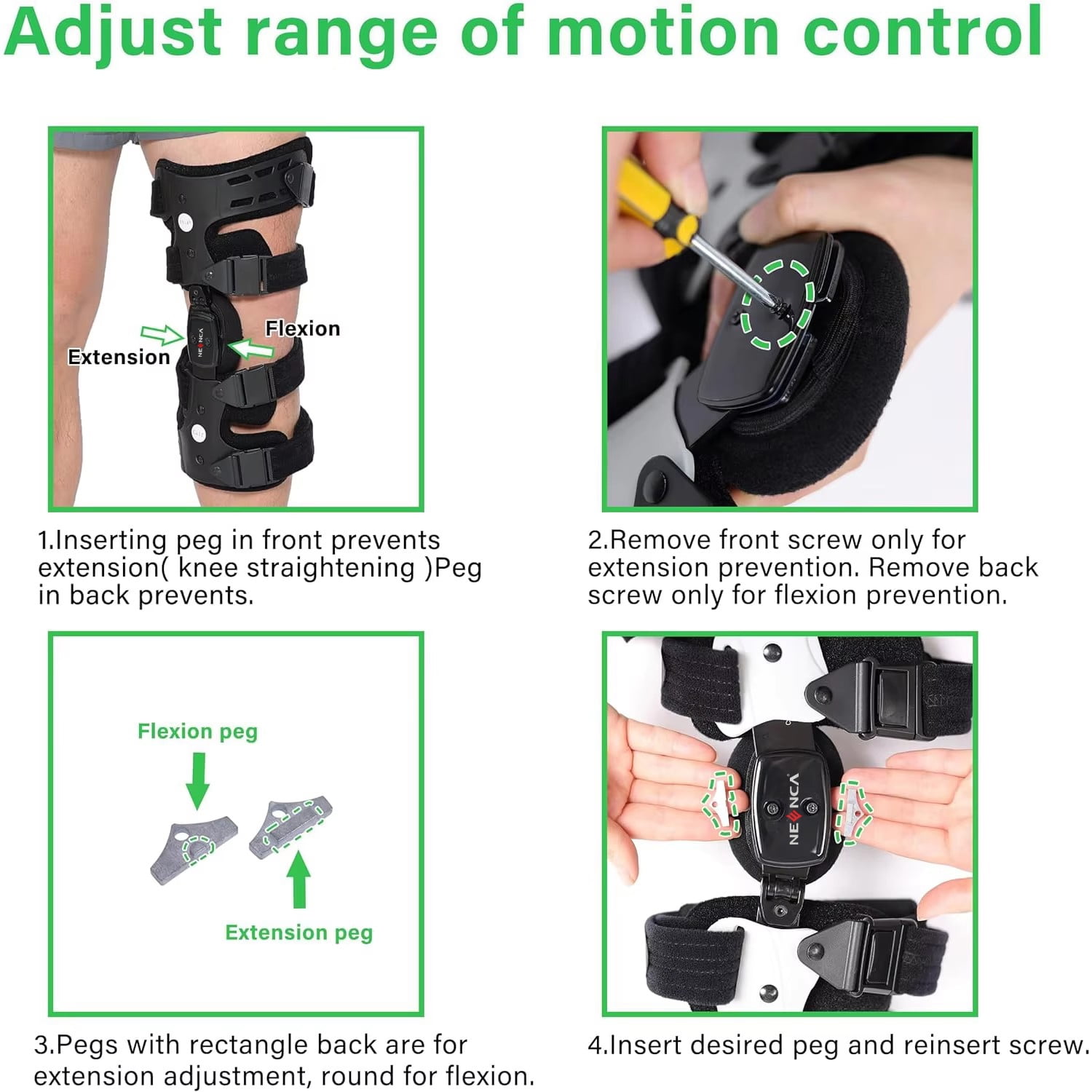 NEENCA Unloader Knee Brace - Lightweight, Low Profile OA Knee Brace for Arthritis Pain and Support - Premium Knee Support for Medial and Lateral Knee Pain (Left)