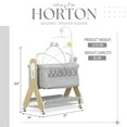 thumbnail image 3 of Dream On Me Horton Bassinet and Bedside Sleeper for Newborn In Gray, Large Storage Area, 3 of 9