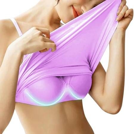 

Voncos Women Seamless Sports Bra- Wicking Moisture Breathable Yoga Comfortable Bras for Women Plus Size Purple Size M