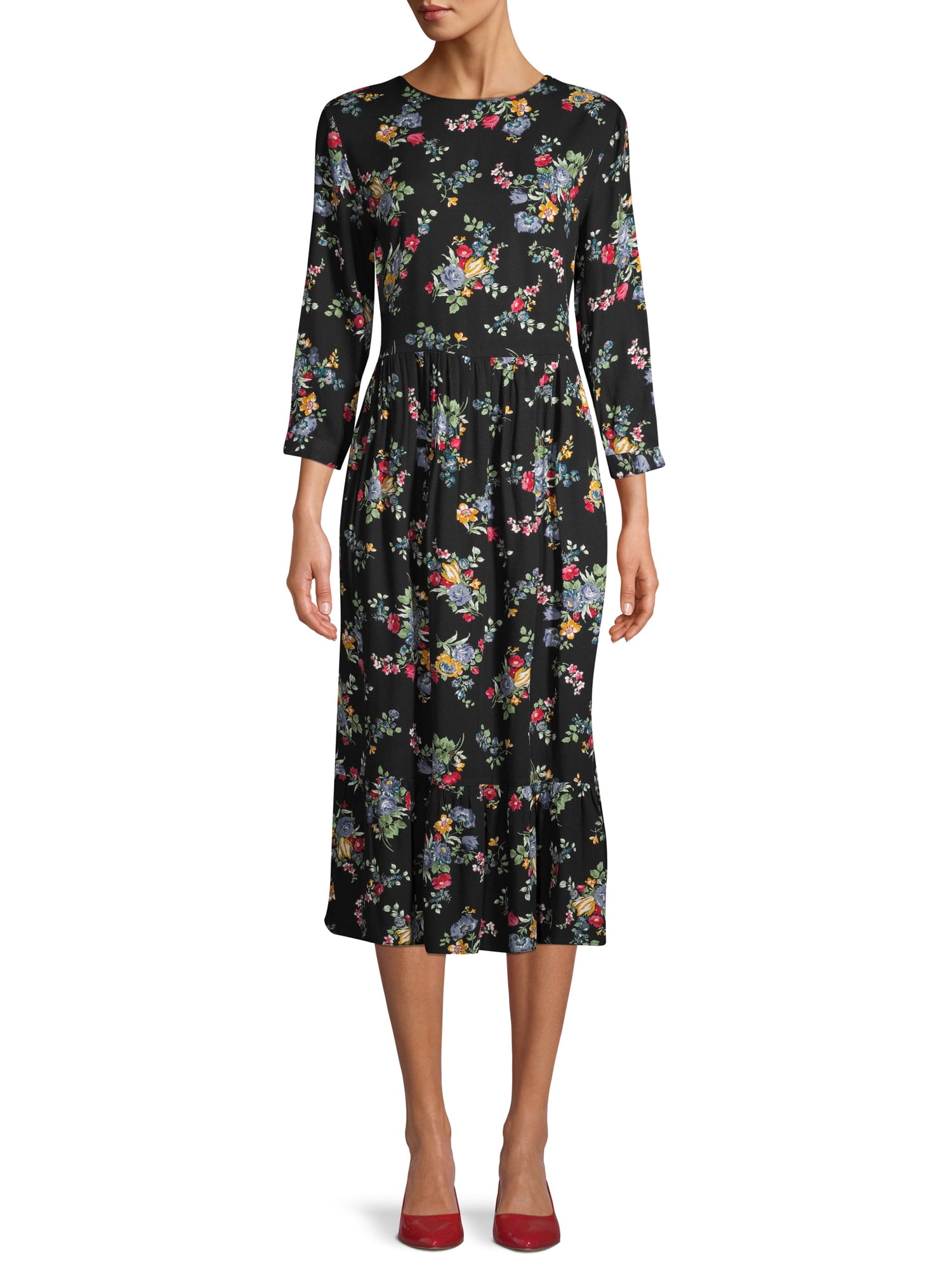 Time and Tru Women's Tiered Maxi Dress