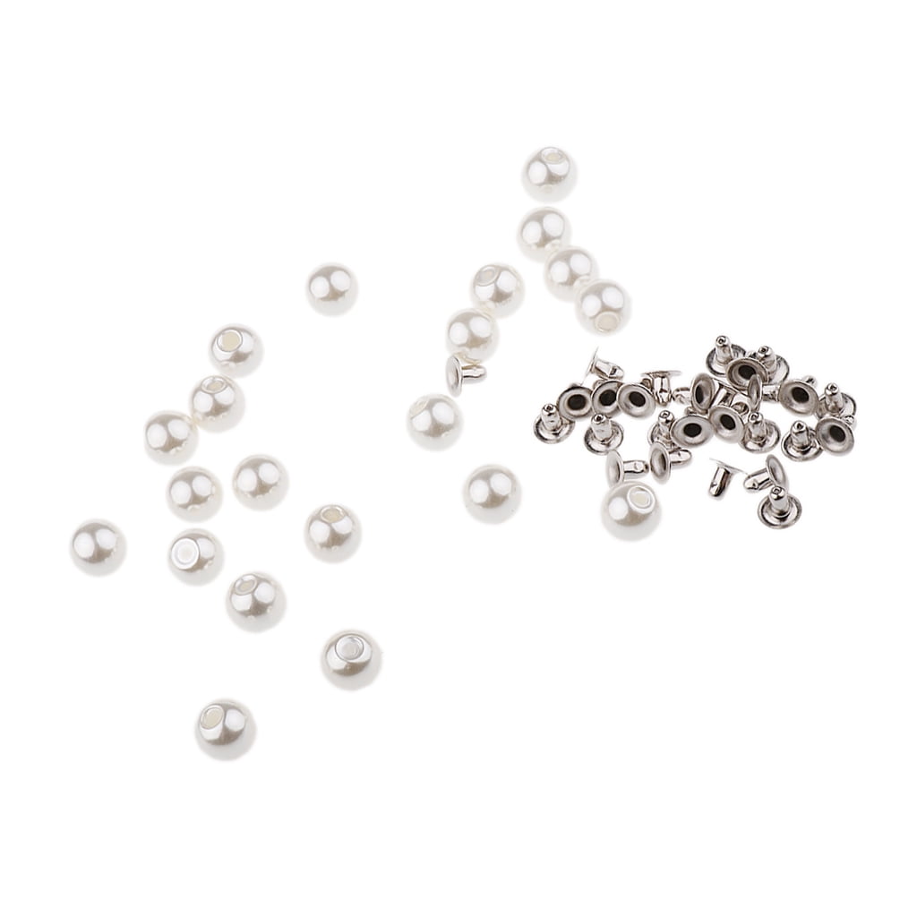 10 Pieces Round Rivets Pearl Rivets Decorative Rivets Decorative Rivets Clothing Highlightcolor