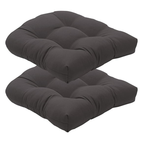 Juego de 2 almohadillas para silla con mechones, cojines para asiento, respaldo , 19 "x 19", para exteriores e interiores, para muebles Sunnimix cojines de asiento con mechones